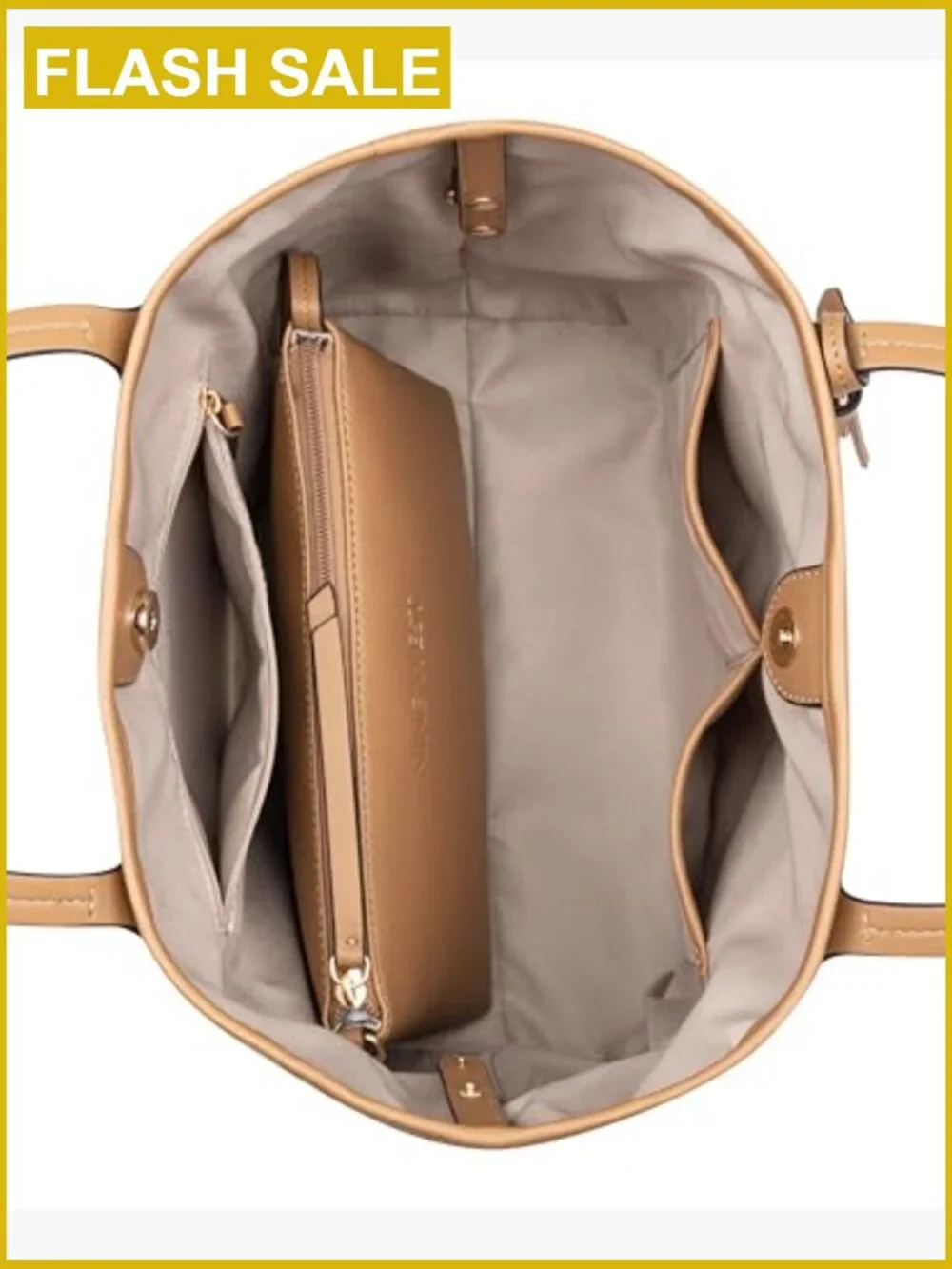 2 In 1 Convertible Tote Shoulder Bag Faux Leather Large
